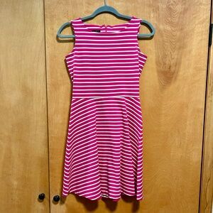 TALBOTS pink and white sun dress